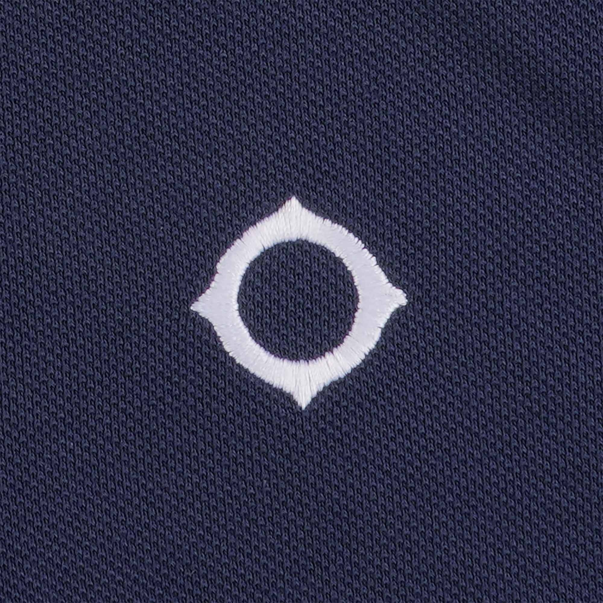 Ma Strum Long Sleeve Funnel Neck Polo Shirt - Ink Navy