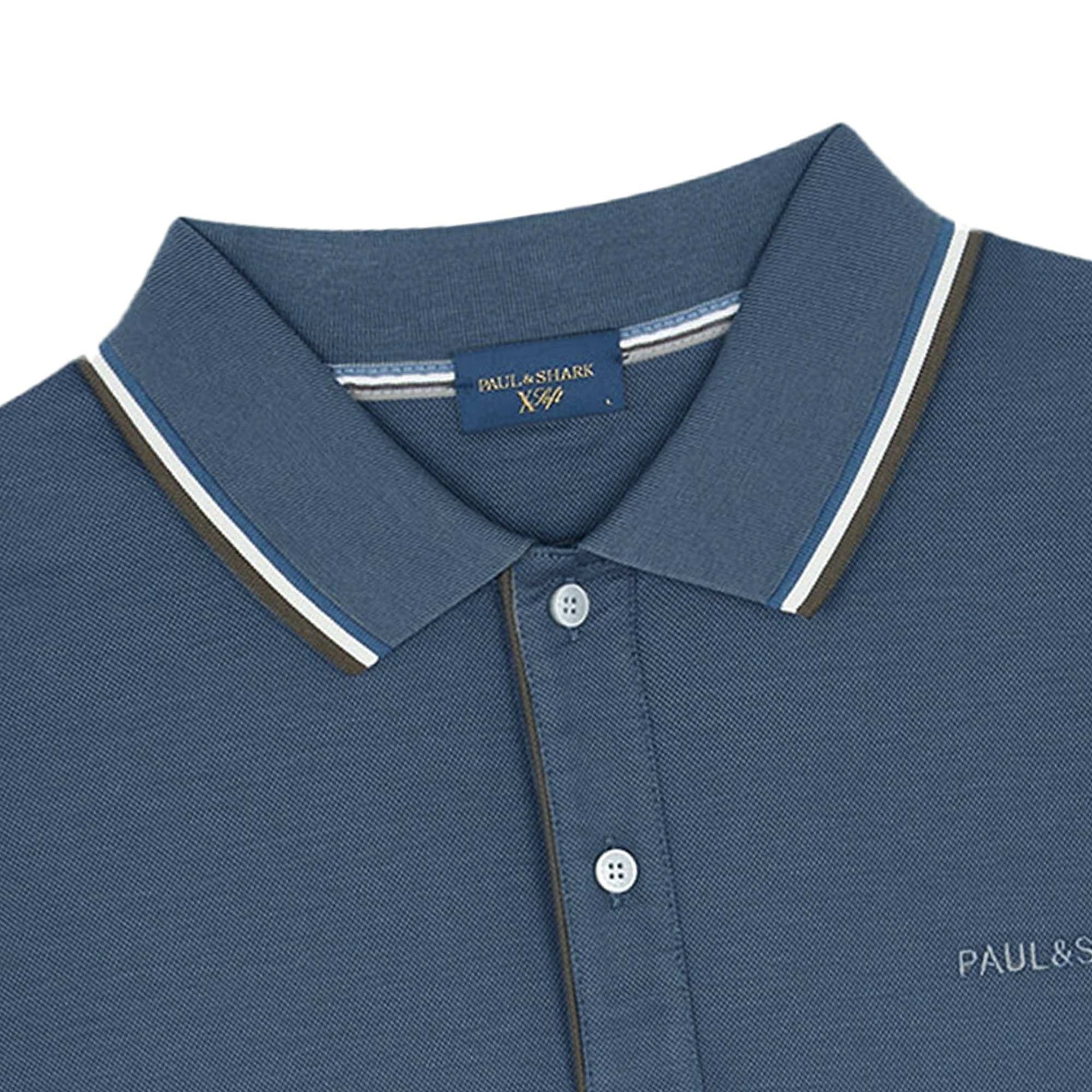 Paul and Shark Short Sleeve Polo Shirt - Blue