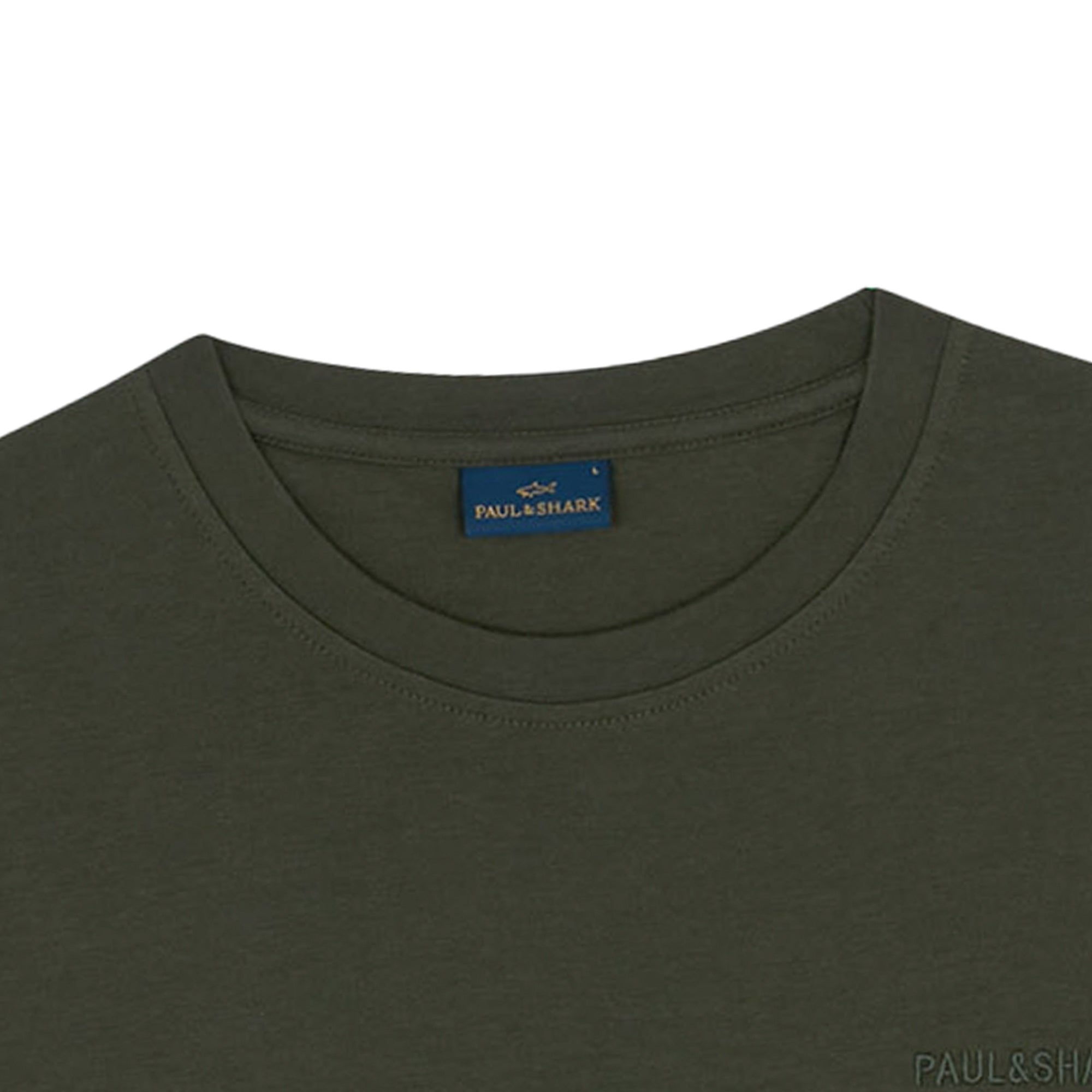 Paul and Shark Logo T-Shirt - Khaki