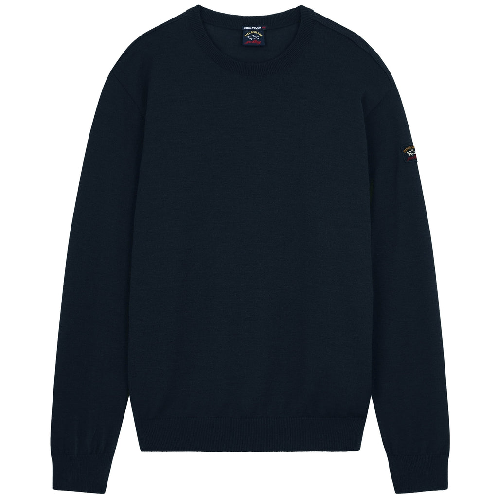 Paul and Shark Wool Crew Neck Jumper - Navy