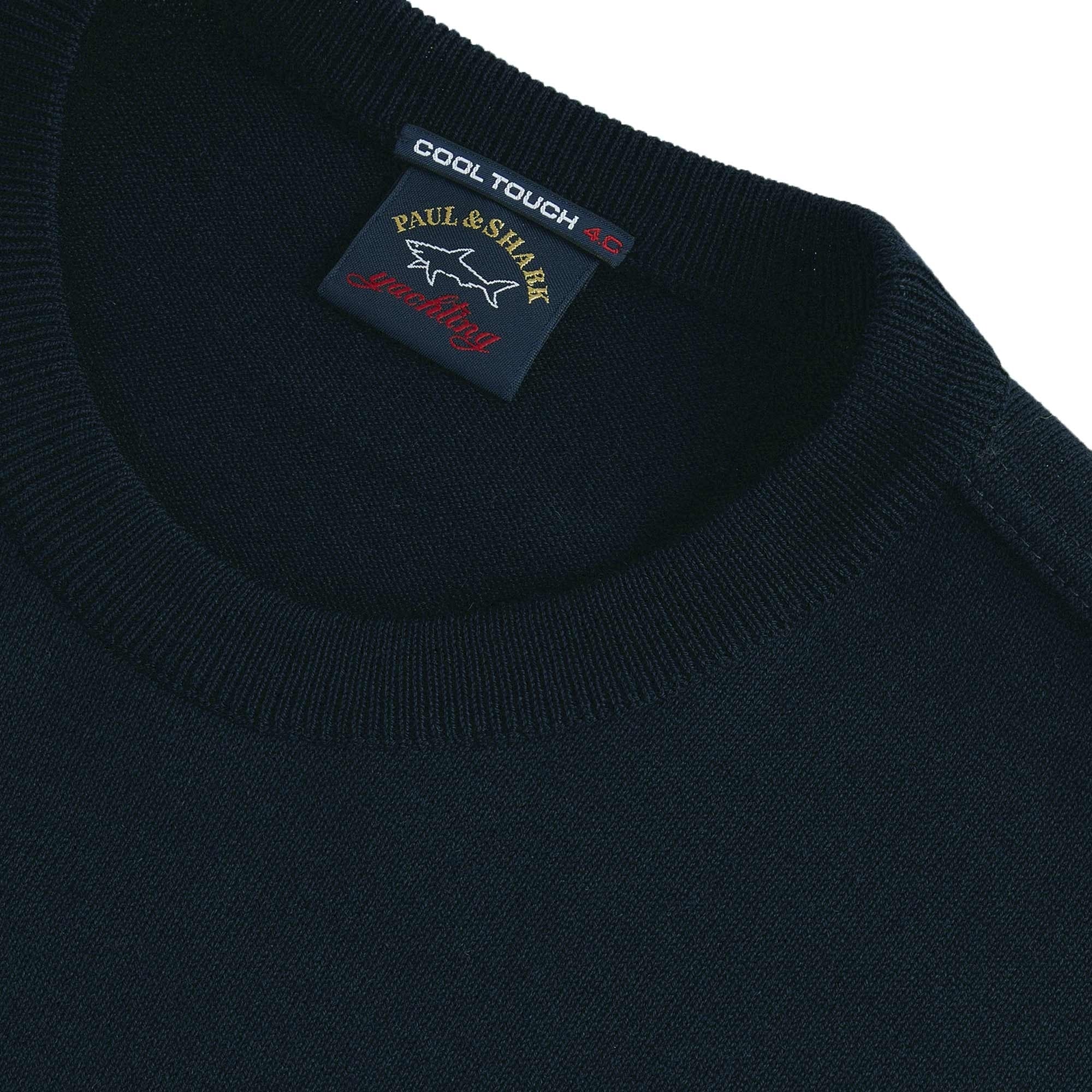 Paul and Shark Wool Crew Neck Jumper - Navy