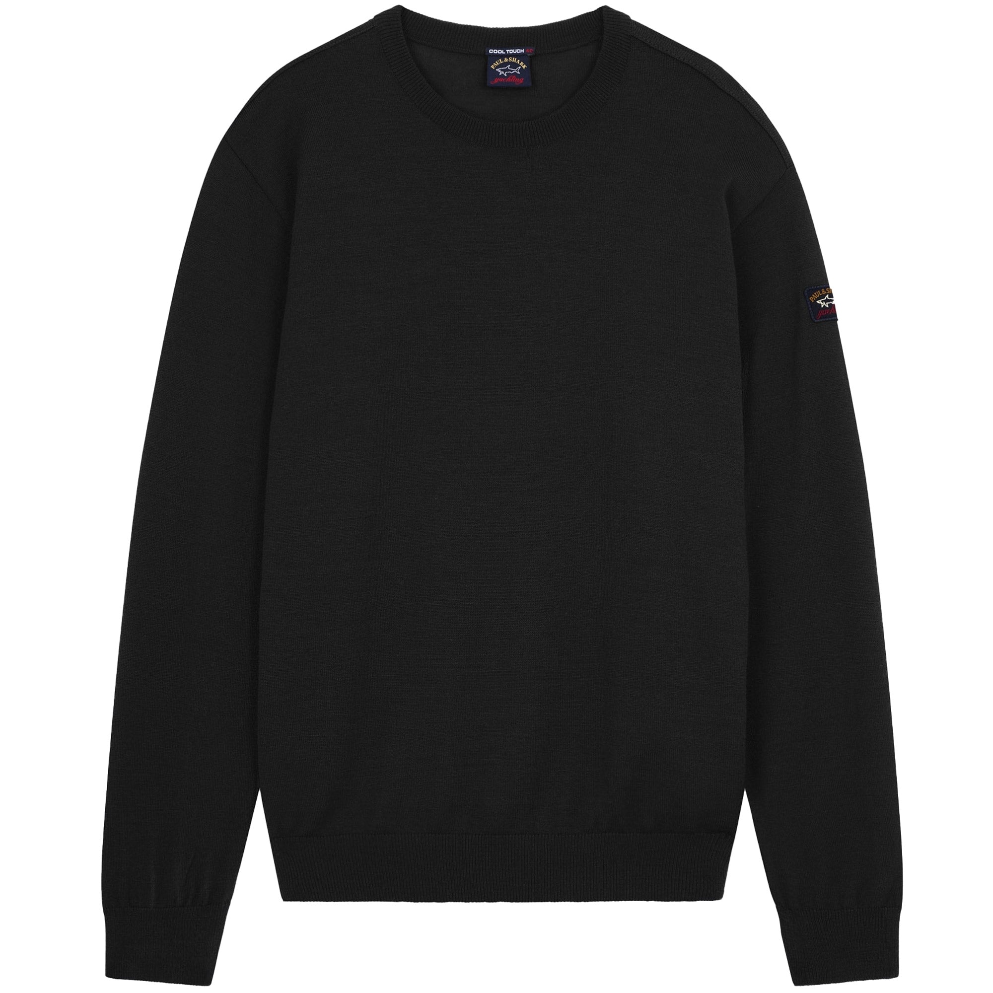 Paul and Shark Wool Crew Neck Jumper - Black