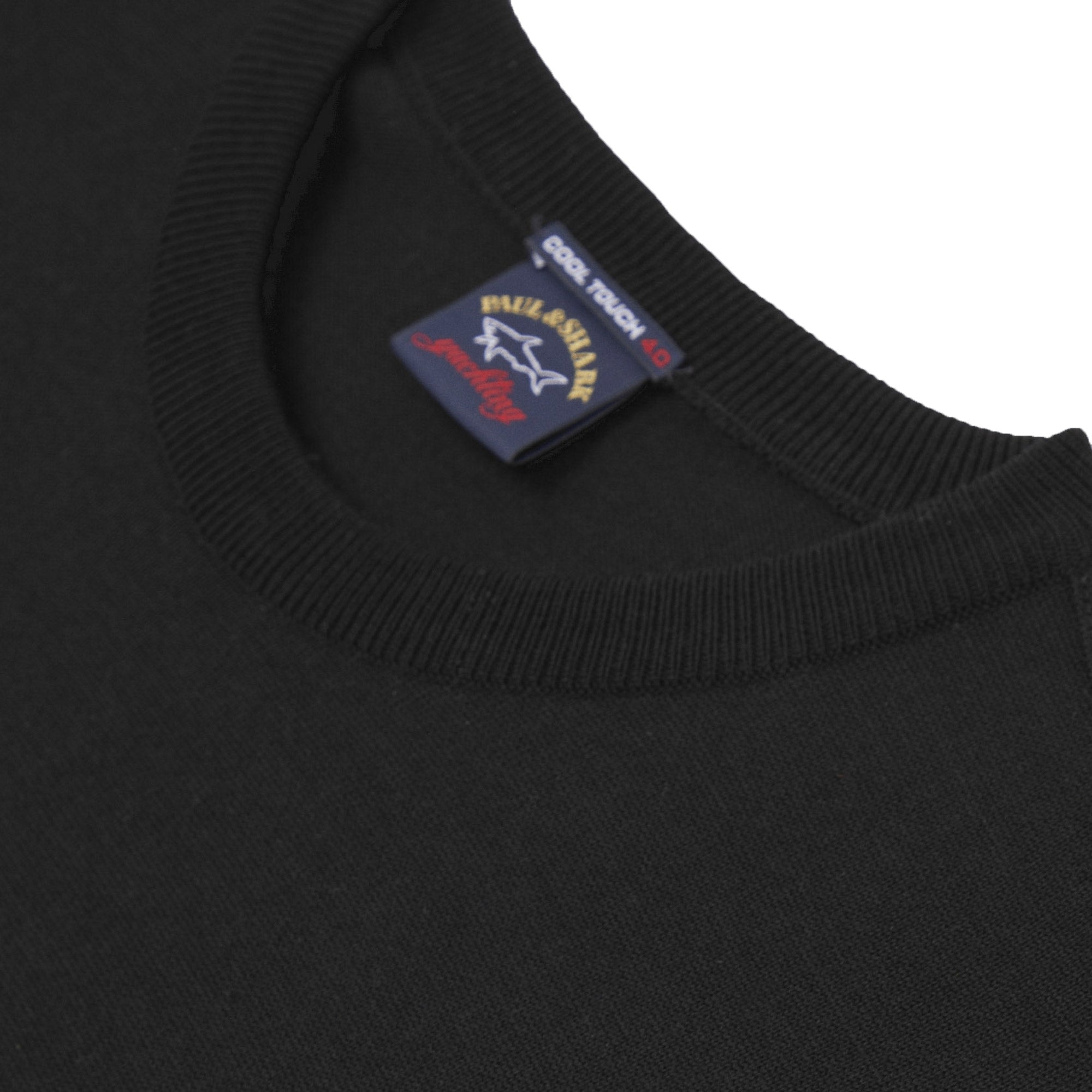Paul and Shark Wool Crew Neck Jumper - Black