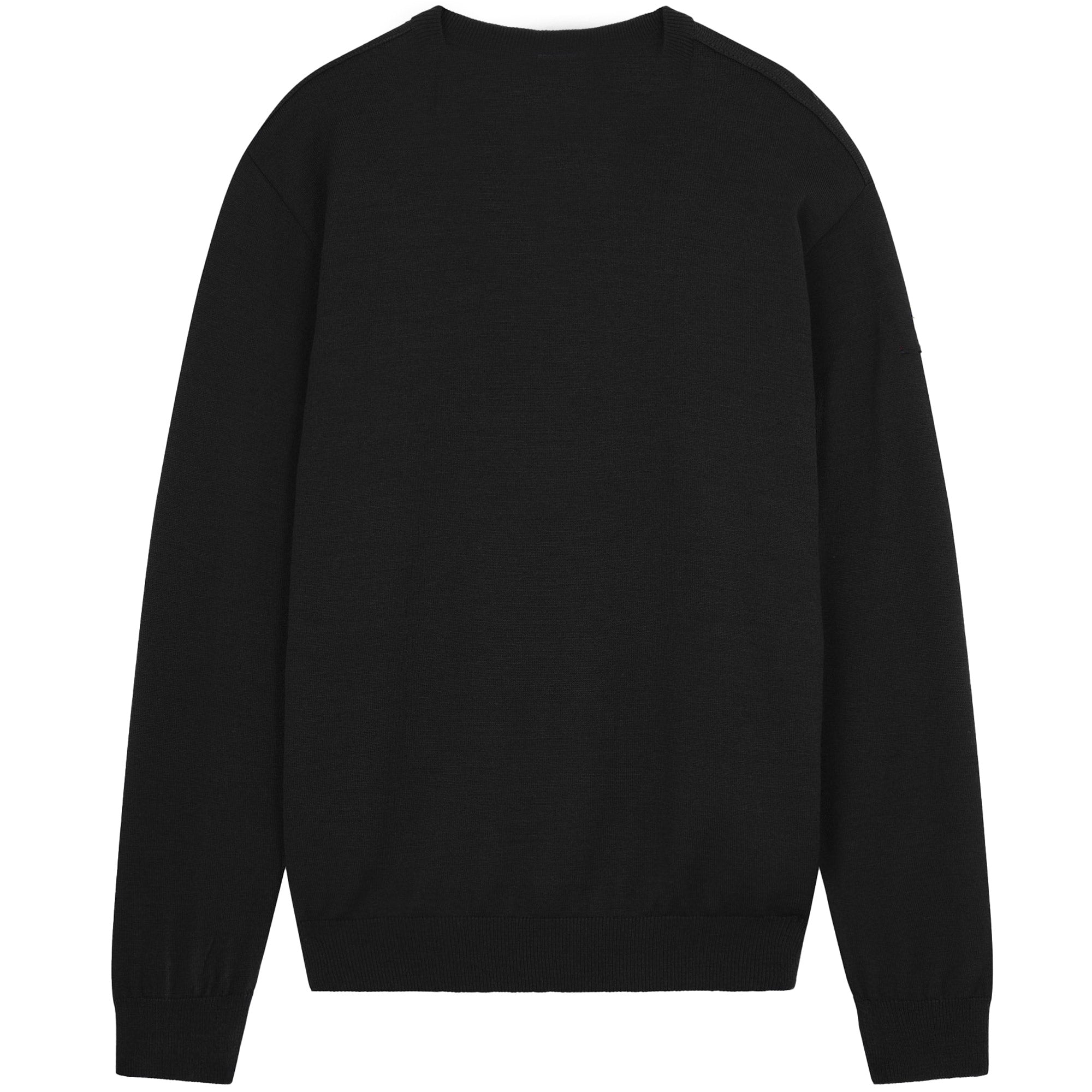 Paul and Shark Wool Crew Neck Jumper - Black