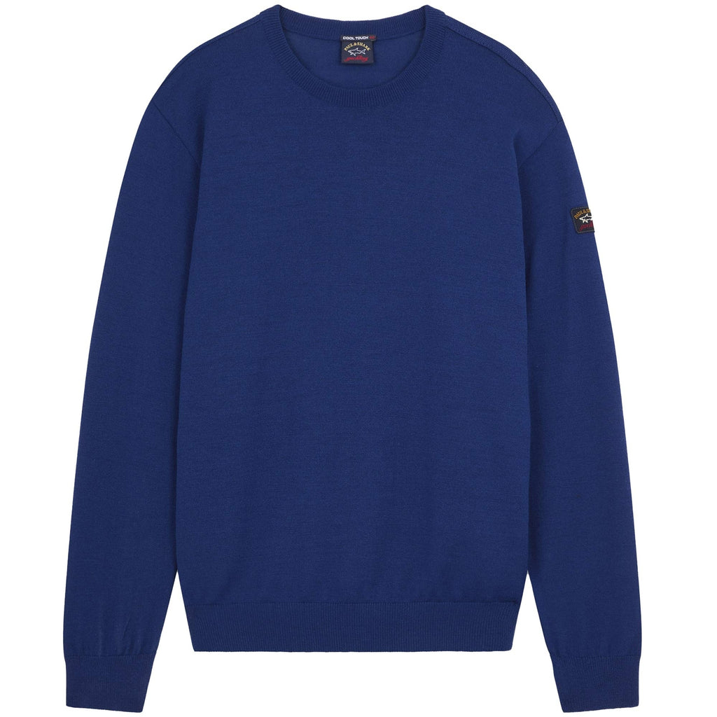 Paul and Shark Wool Crew Neck Jumper - Blue