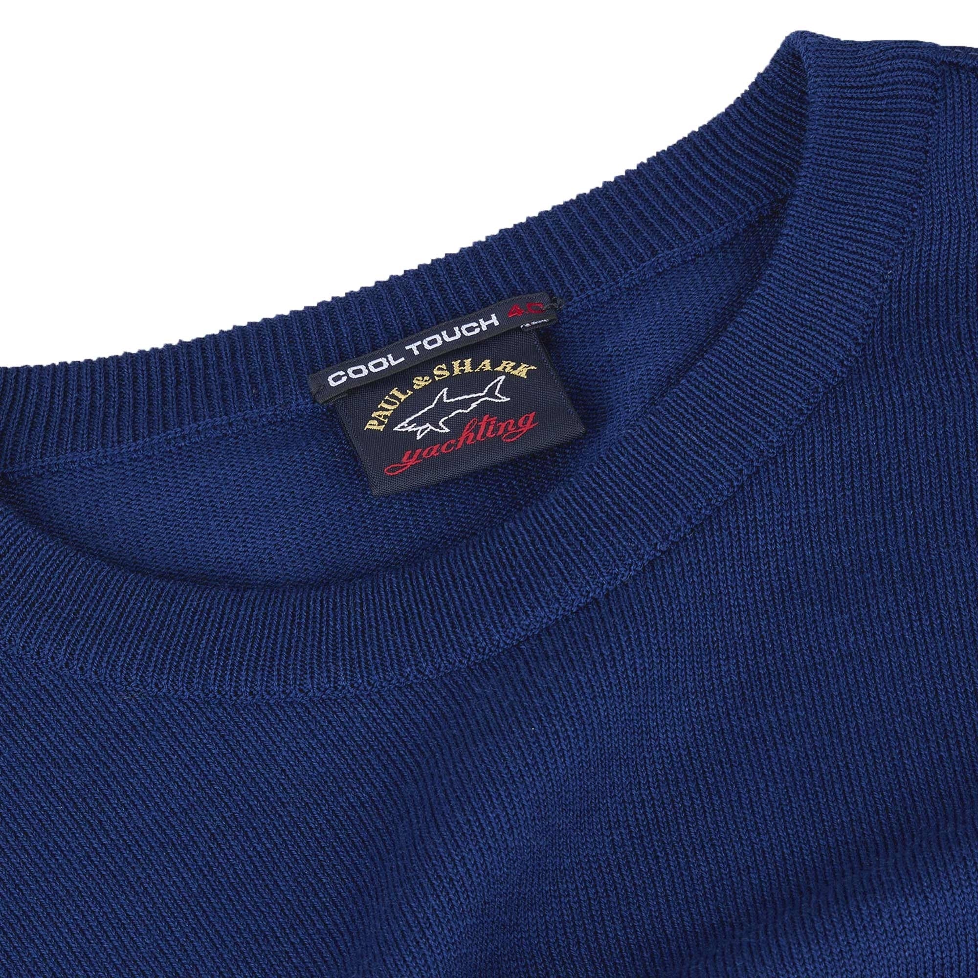 Paul and Shark Wool Crew Neck Jumper - Blue