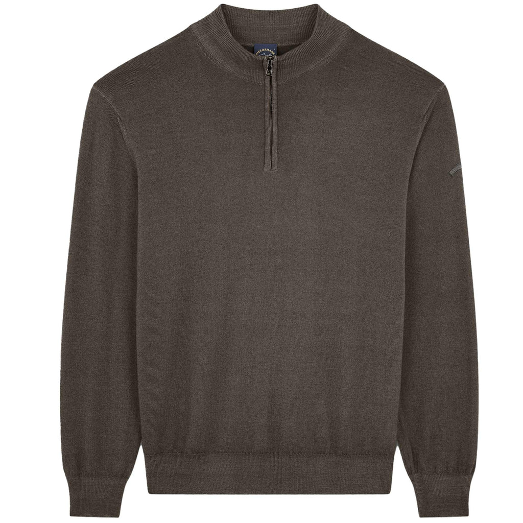Paul and Shark Half Zip Sweater - Brown