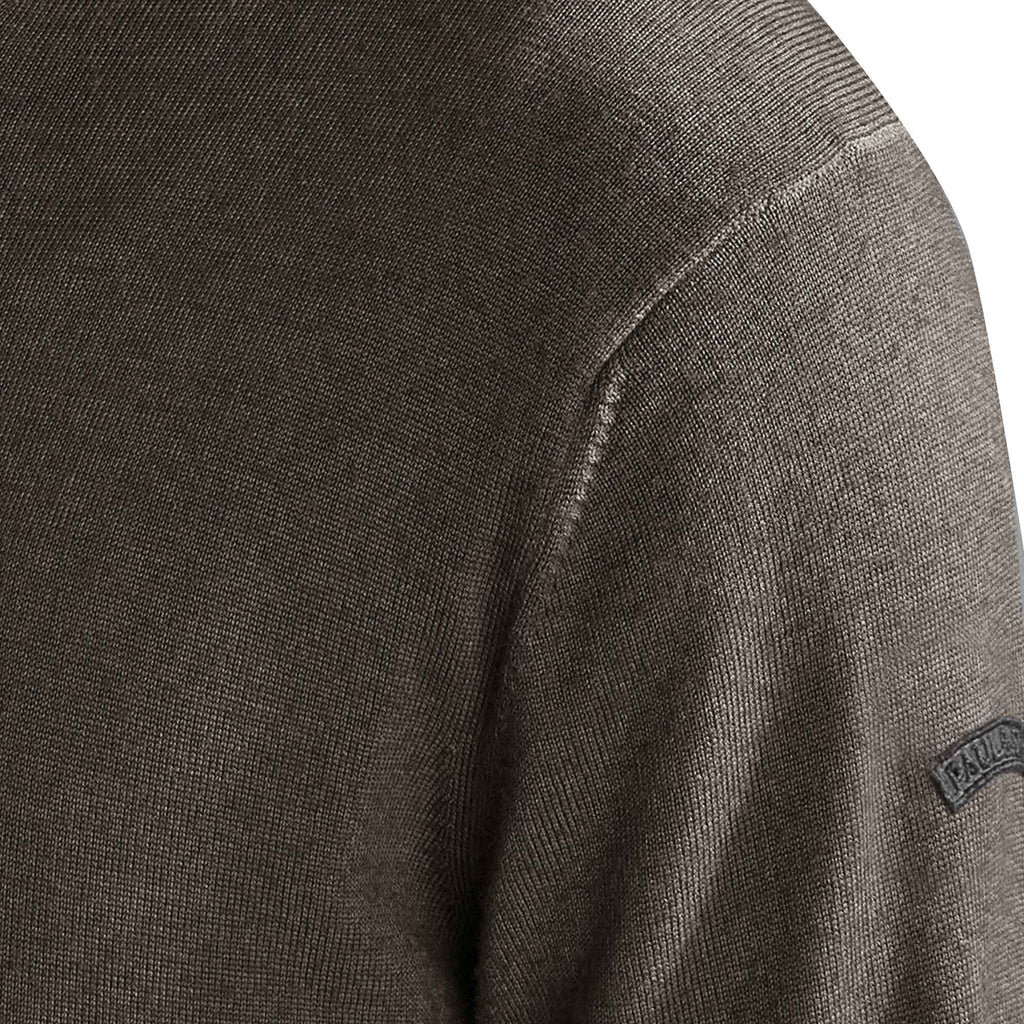 Paul and Shark Half Zip Sweater - Brown