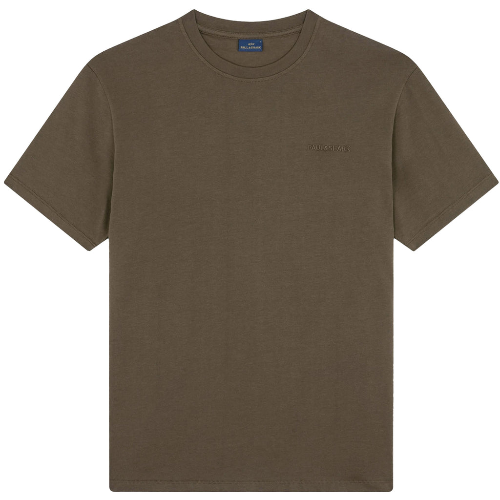 Paul and Shark Logo T-Shirt - Beige