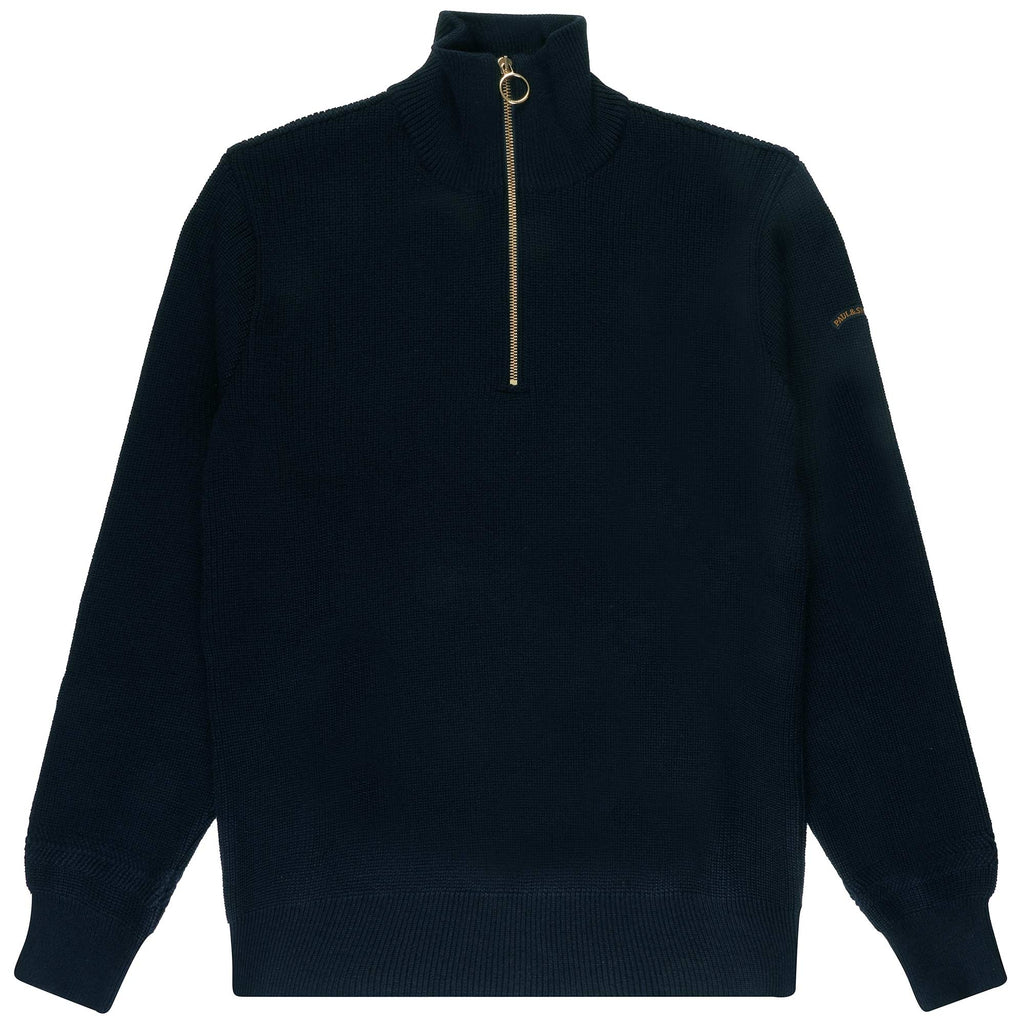 Paul and Shark Half Zip Knitted Sweatshirt - Navy