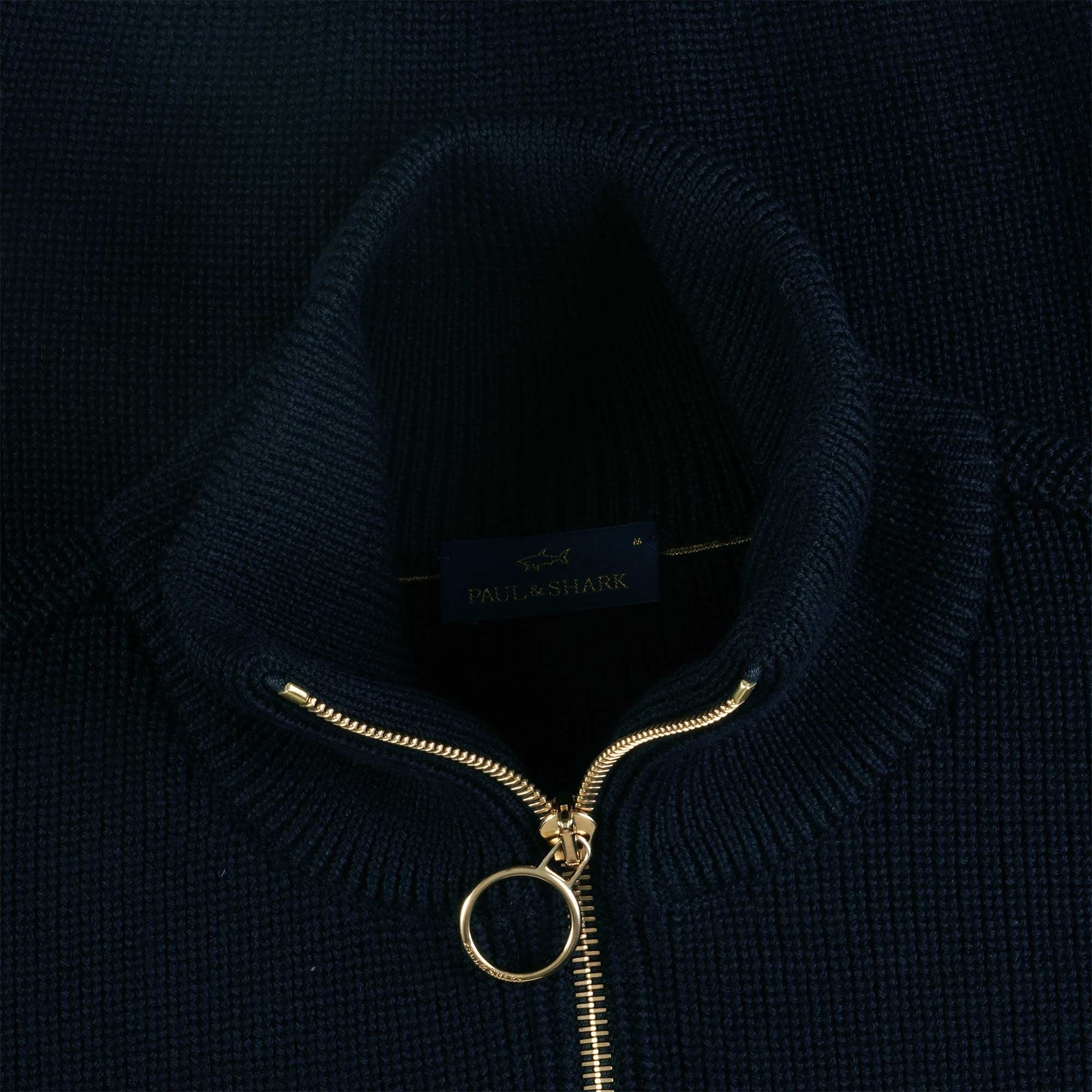 Paul and Shark Half Zip Knitted Sweatshirt - Navy