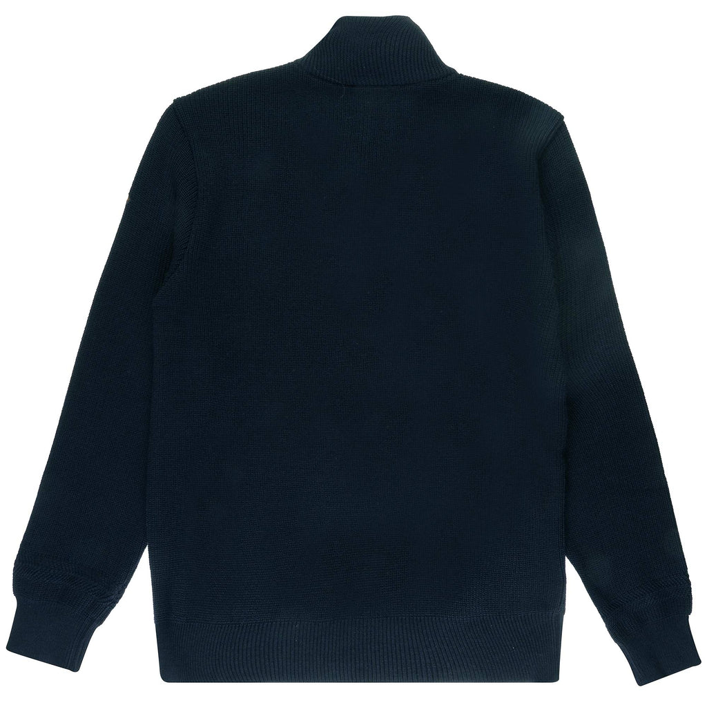 Paul and Shark Half Zip Knitted Sweatshirt - Navy