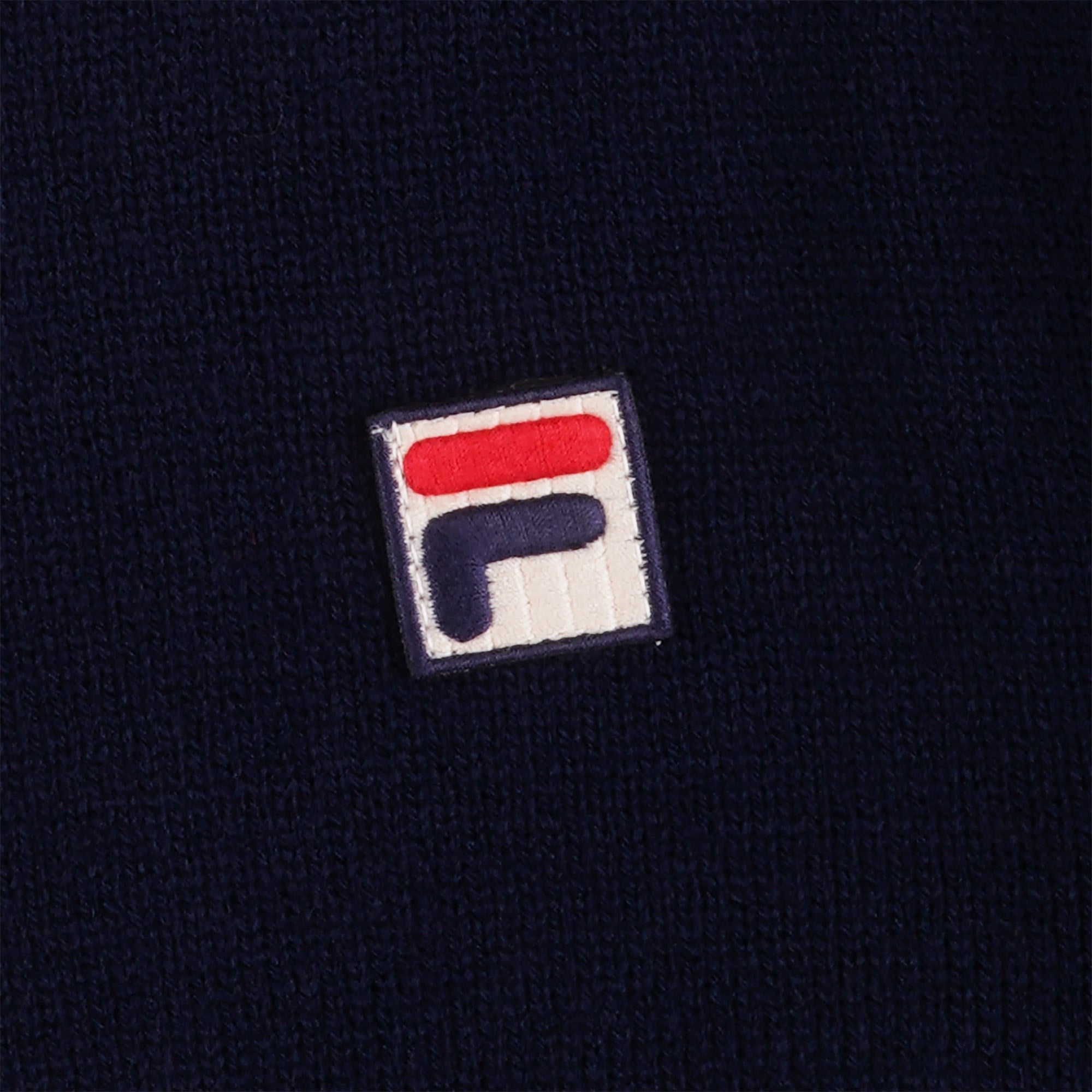 Fila Vintage Harrison Quarter Zip Knitted Jumper - Fila Navy