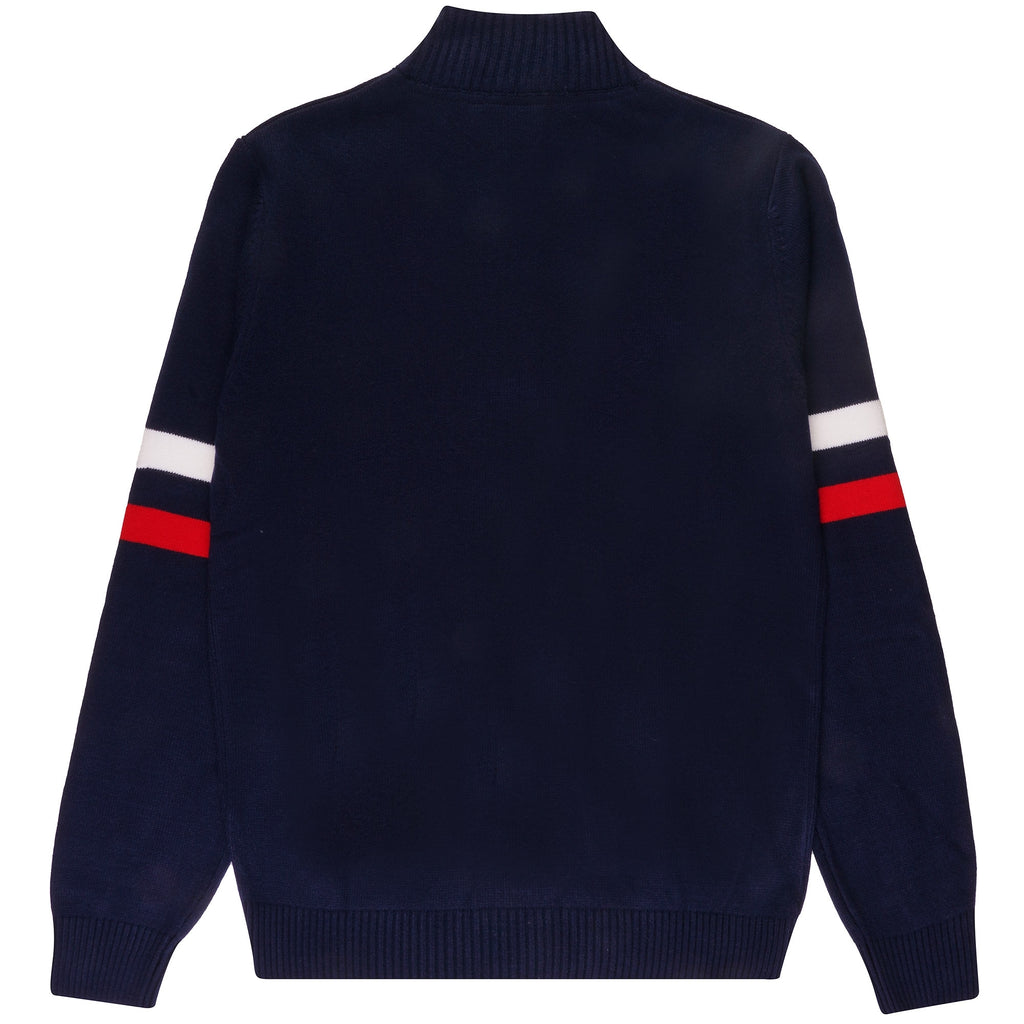 Fila Vintage Harrison Quarter Zip Knitted Jumper - Fila Navy