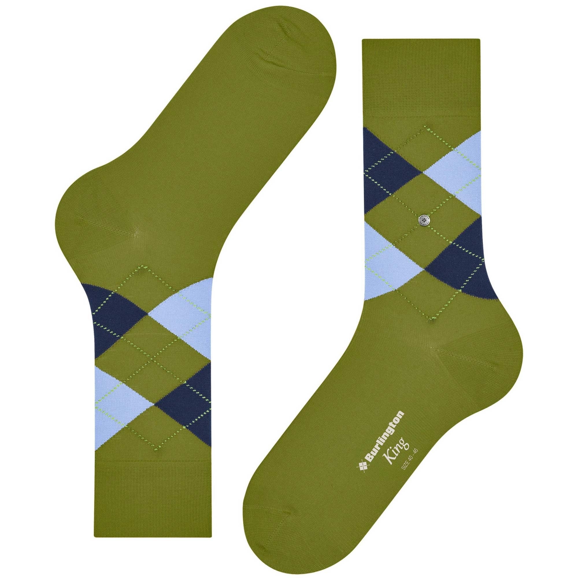 Burlington Socks King Socks - Green and Blue