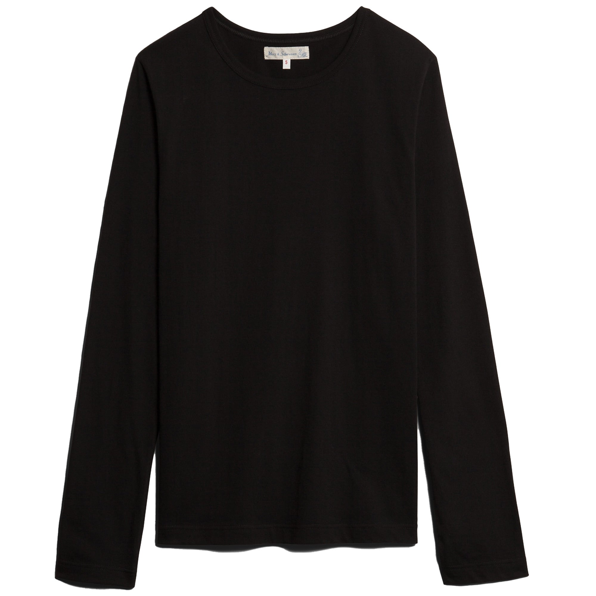 1950s Long Sleeve Loopwheeled T-Shirt - Black