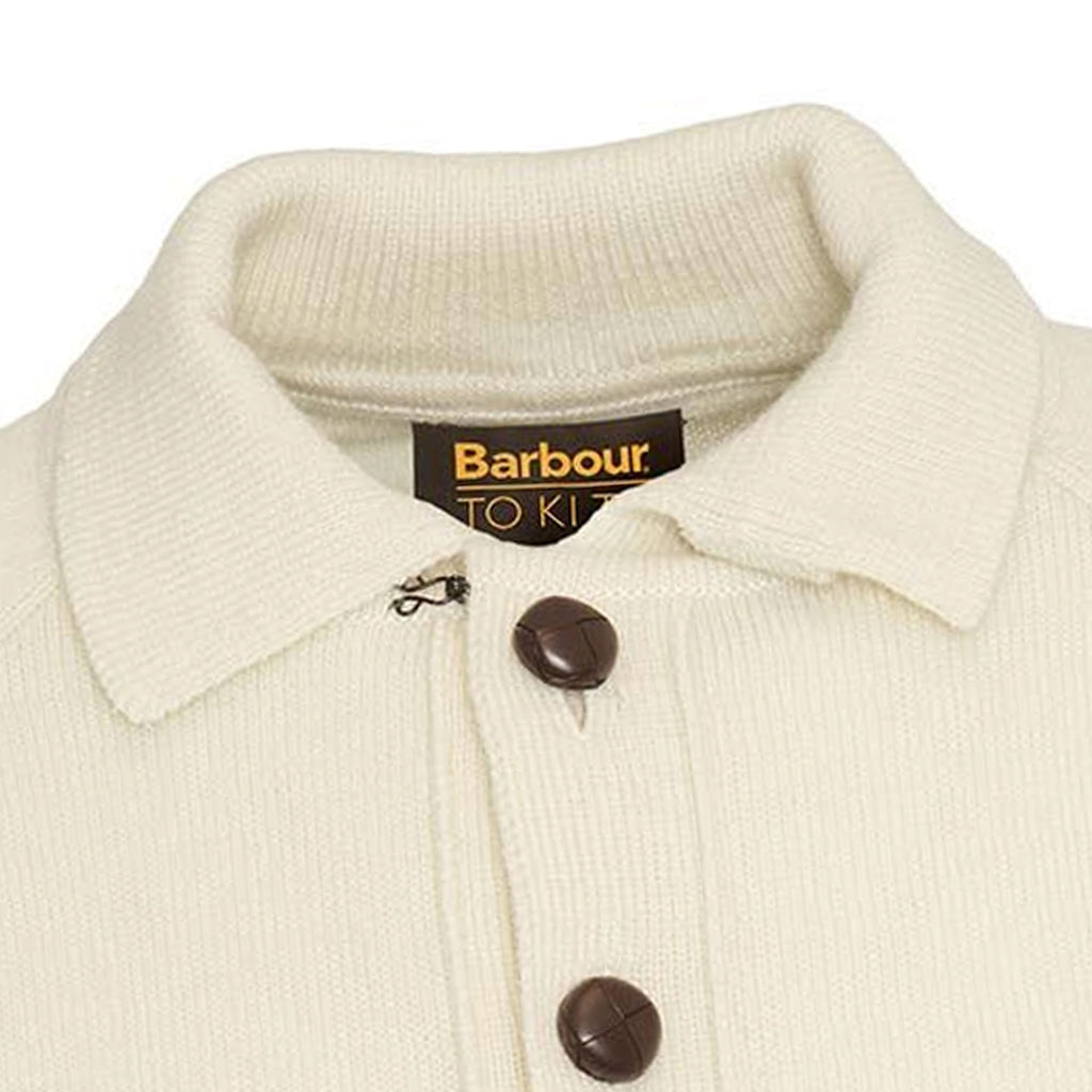 Barbour x TO KI TO Midden Collared Jumper - Chalk