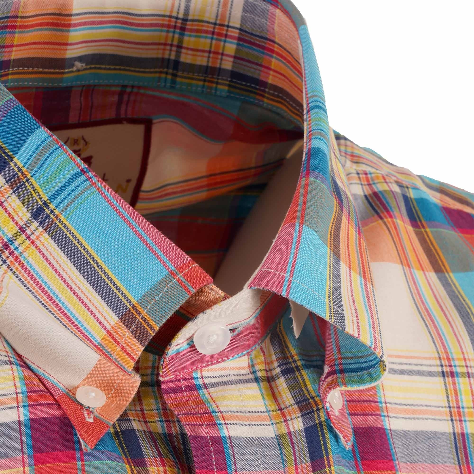 Real Hoxton Check Short Sleeves Shirt - Madras Delight