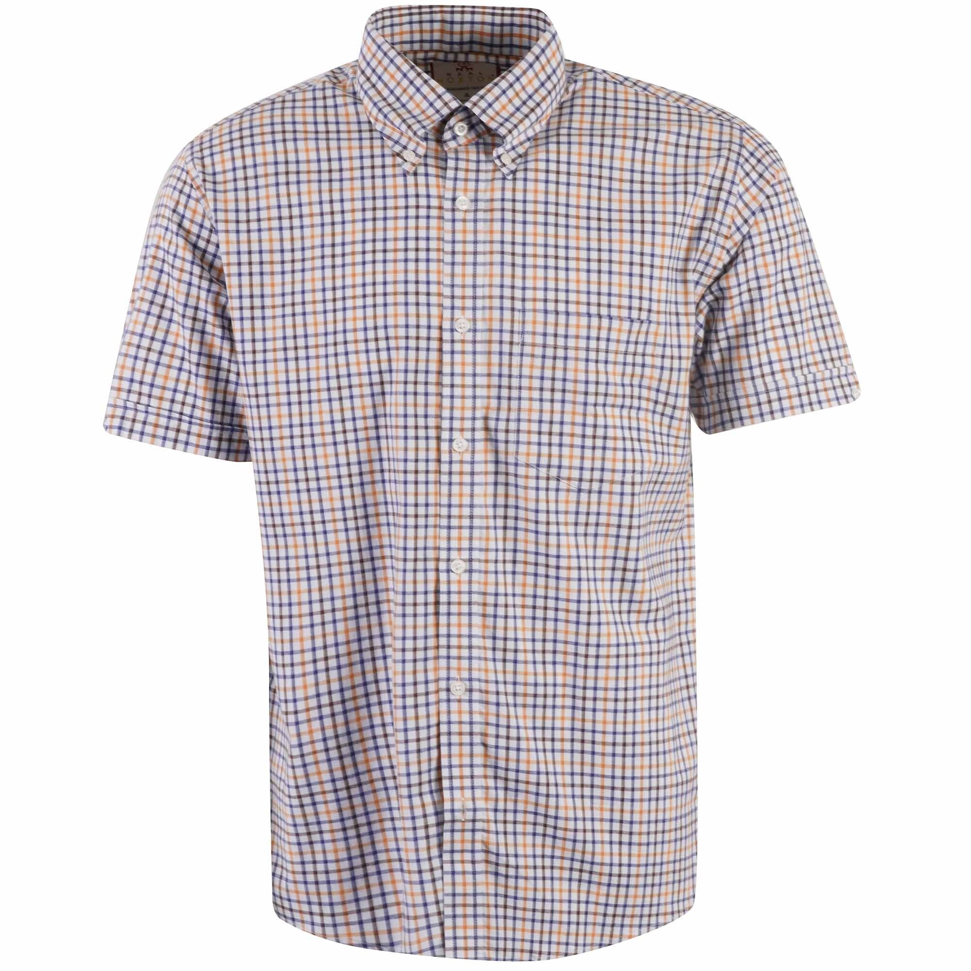 Real Hoxton Check Short Sleeves Shirt - Multi Grid