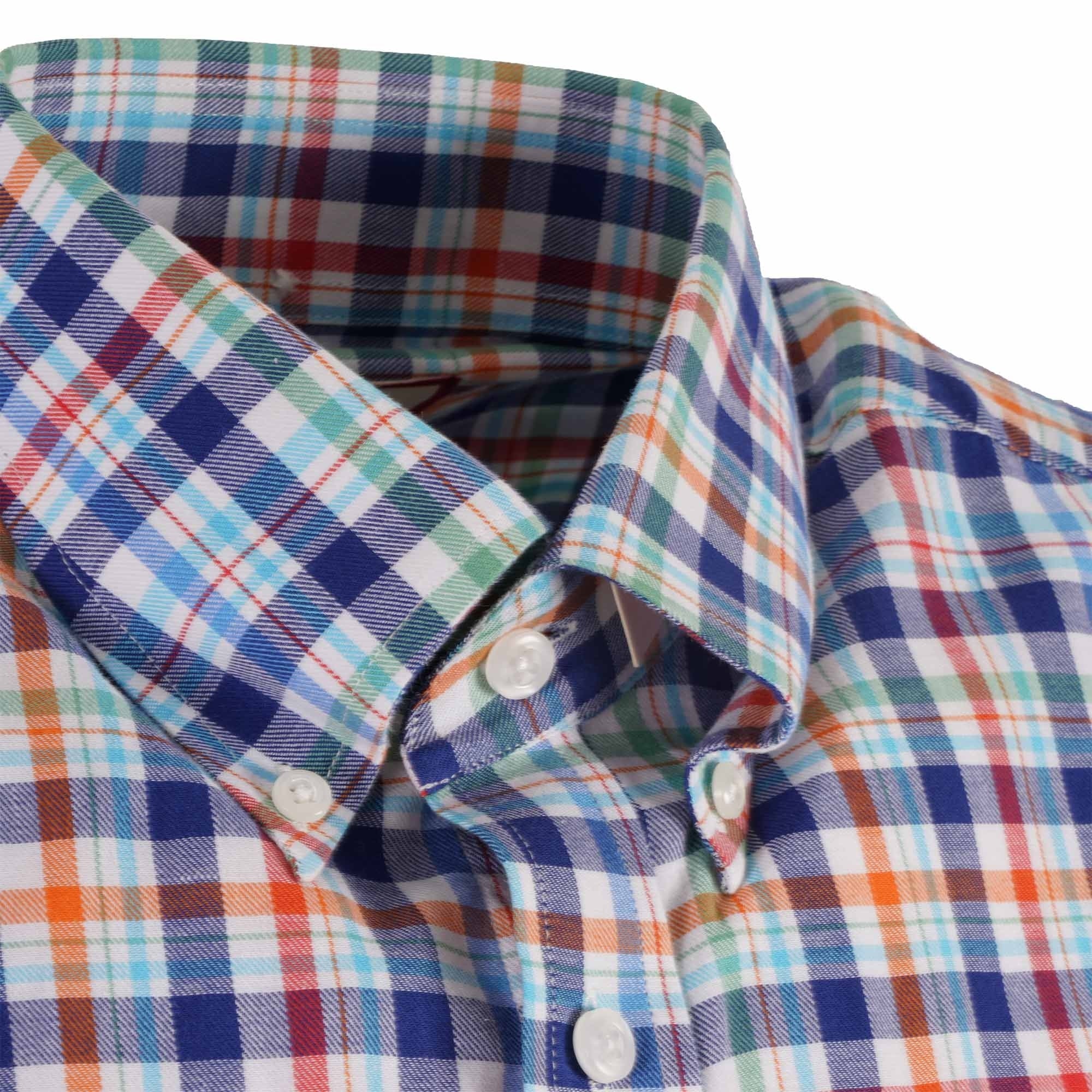 Real Hoxton Check Short Sleeves Shirt - St PatrickÕs Blue