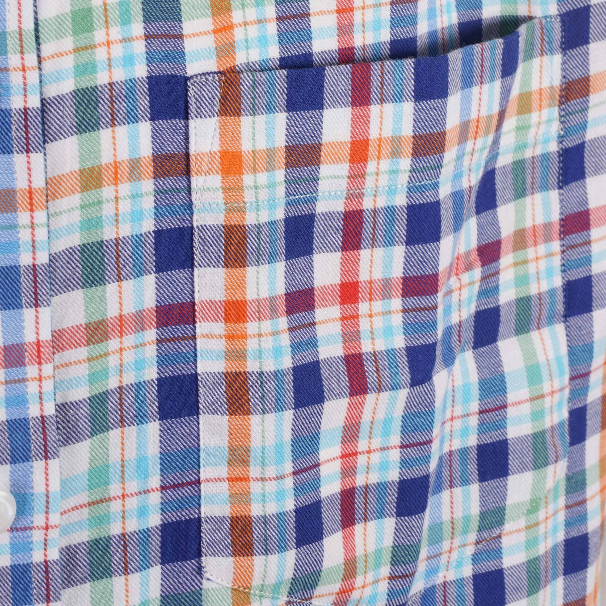 Real Hoxton Check Short Sleeves Shirt - St PatrickÕs Blue
