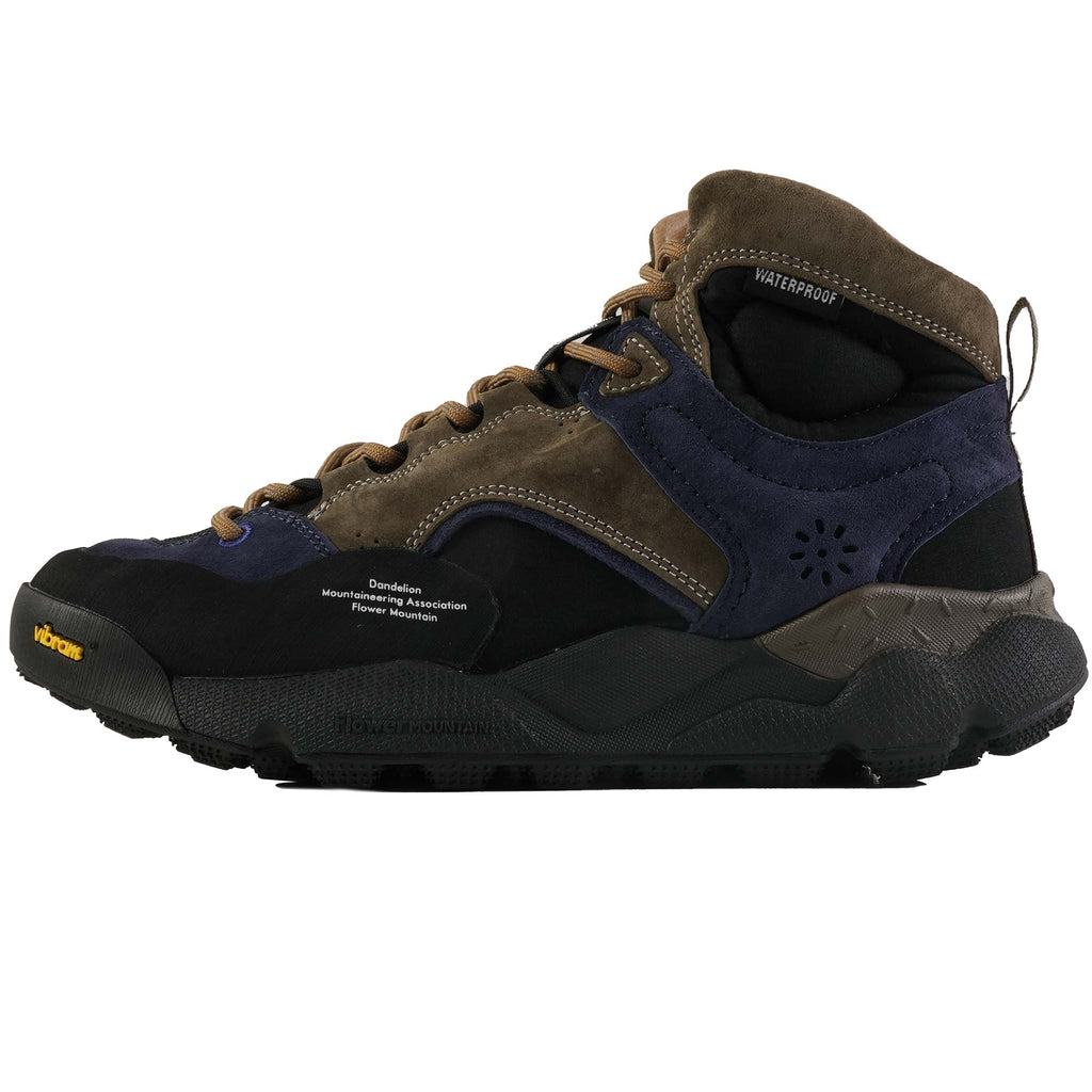 Barbour x Flower Mountain Back Country Hi-Top - Navy and Olive