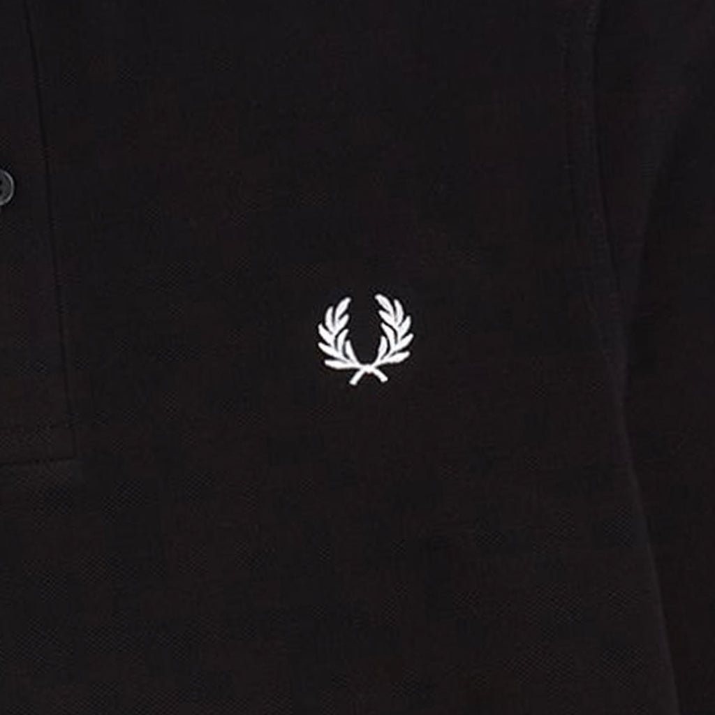 Fred Perry M3636 Long Sleeve Twin Tipped Polo Shirt - Black