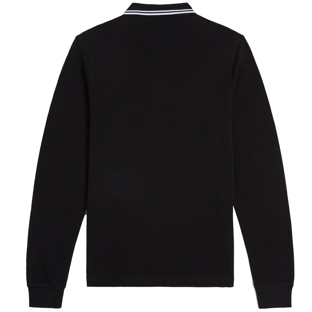 Fred Perry M3636 Long Sleeve Twin Tipped Polo Shirt - Black