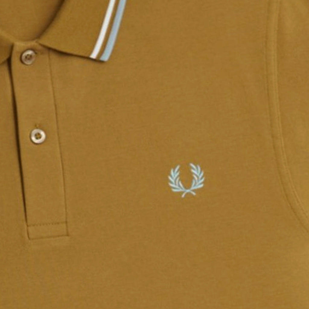 Fred Perry M3600 Twin Tipped Polo Shirt - Dark Caramel
