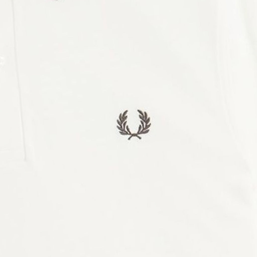 Fred Perry M3636 Long Sleeve Twin Tipped Polo Shirt - Snow White