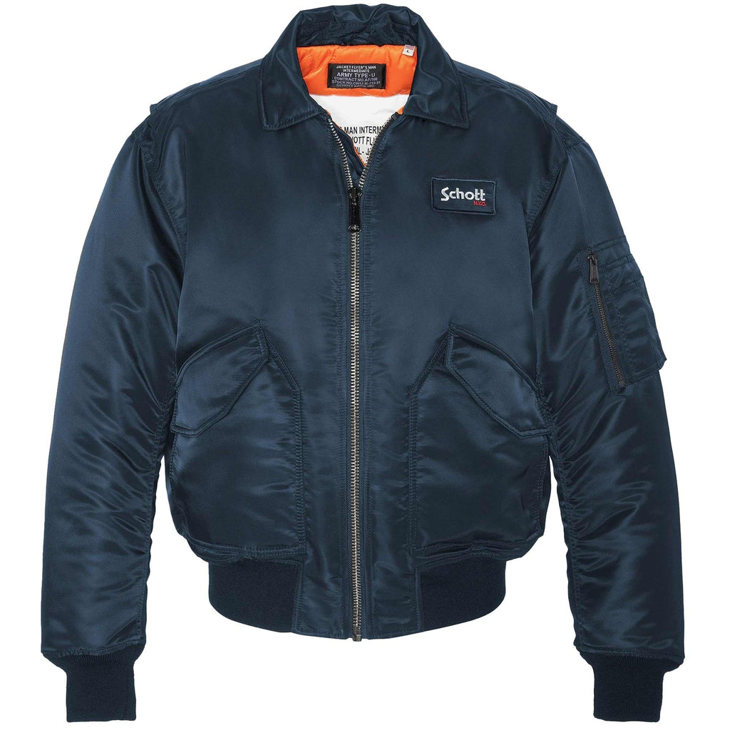 Schott NYC CWU 90's Fit Bomber Jacket - Navy
