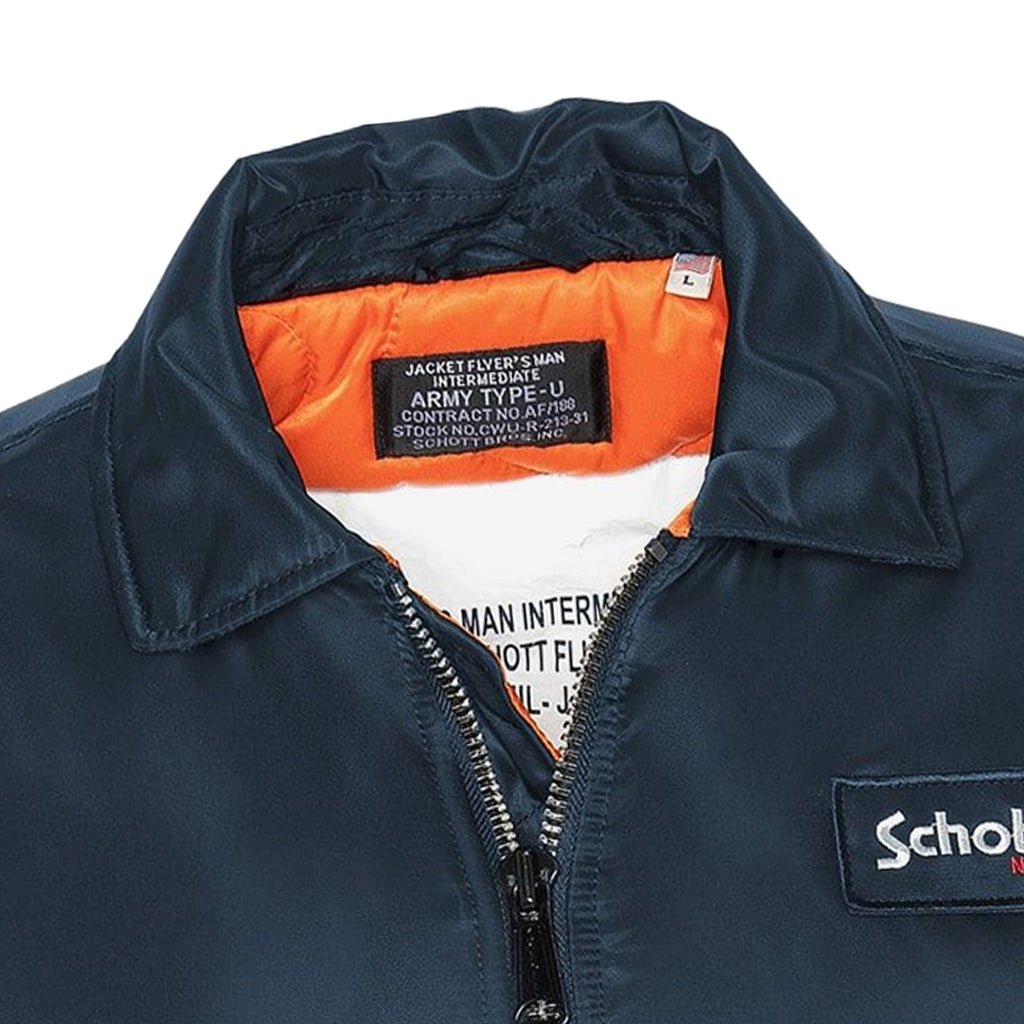 Schott NYC CWU 90's Fit Bomber Jacket - Navy