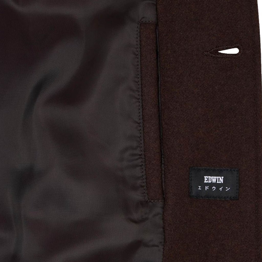 Edwin Mac Wool Coat - Dark Brown