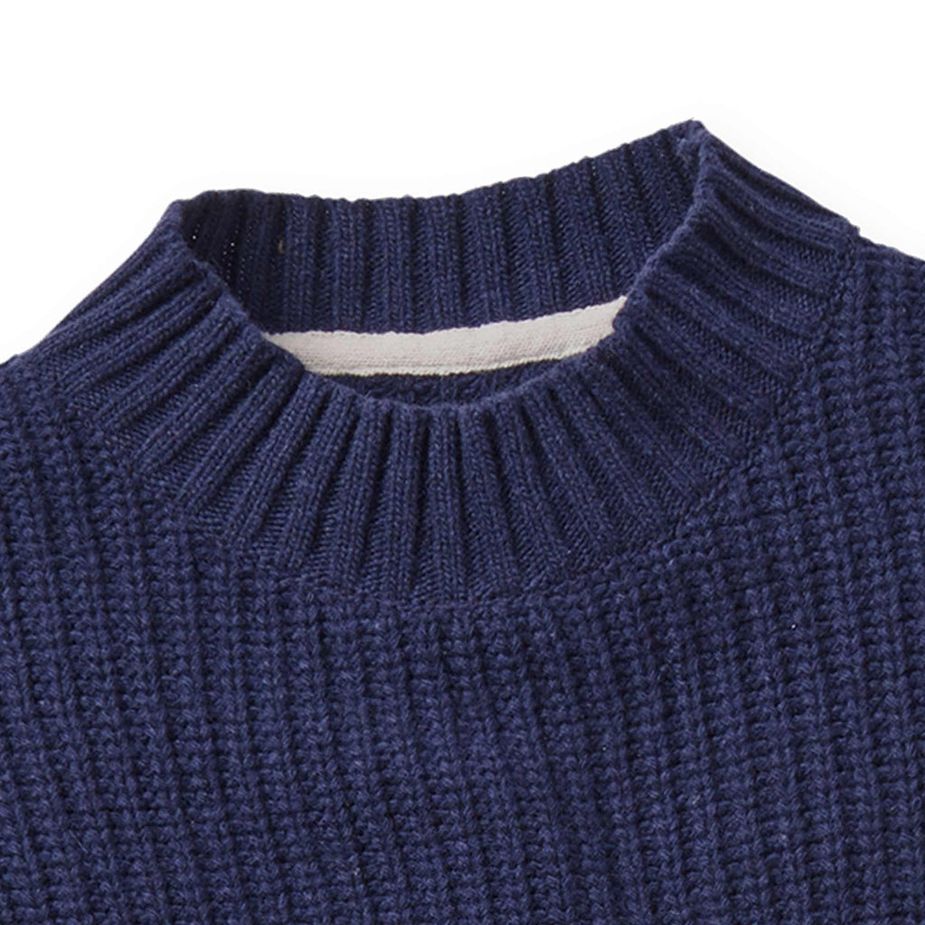 Henri Lloyd Falmouth Gansey Knitted Jumper - Navy Blue