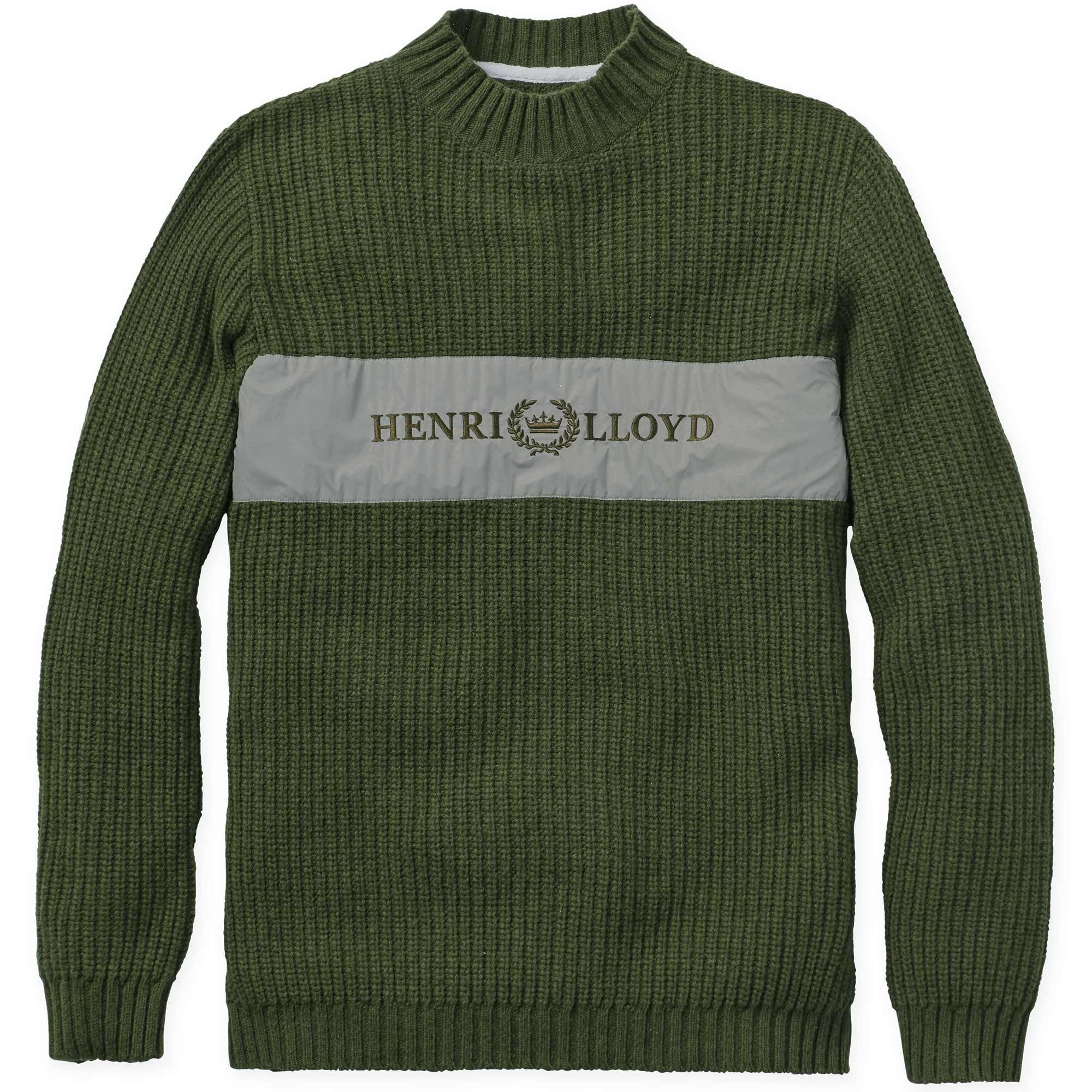 Henri Lloyd Falmouth Gansey Knitted Jumper - Light Olive