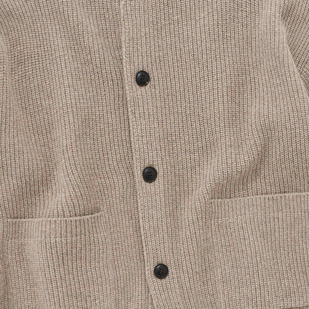FrizmWORKS Heavy Wool Round Cardigan - Oatmeal