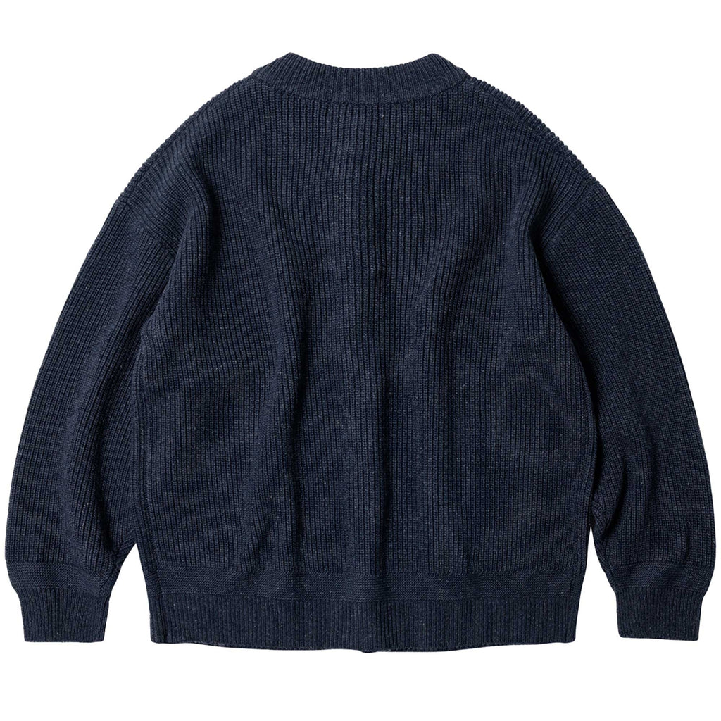FrizmWORKS Heavy Wool Round Cardigan - Indigo