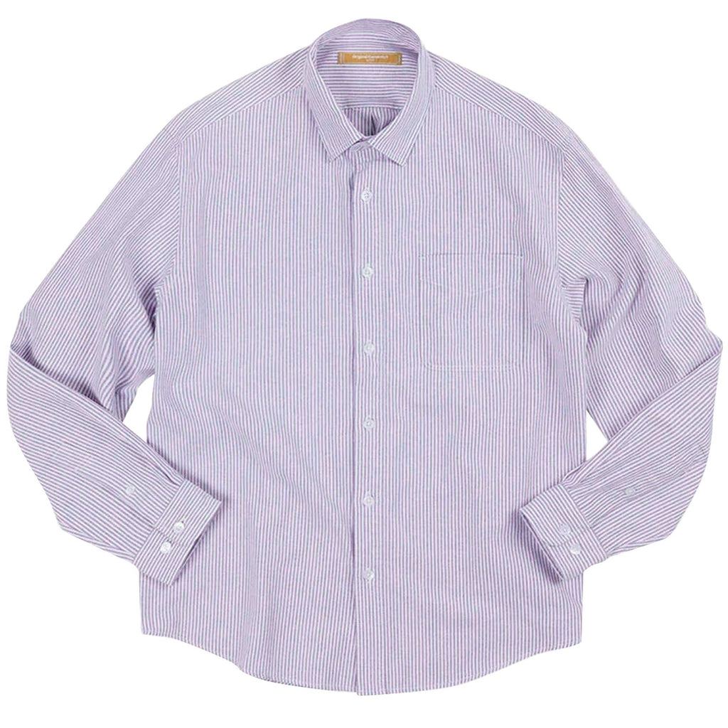 FrizmWORKS OG Striped Oxford Oversized Shirt - Purple
