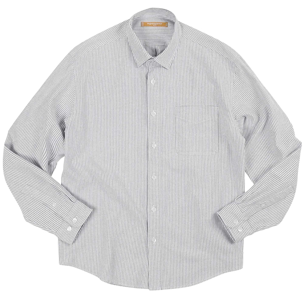 FrizmWORKS OG Striped Oxford Oversized Shirt - Grey