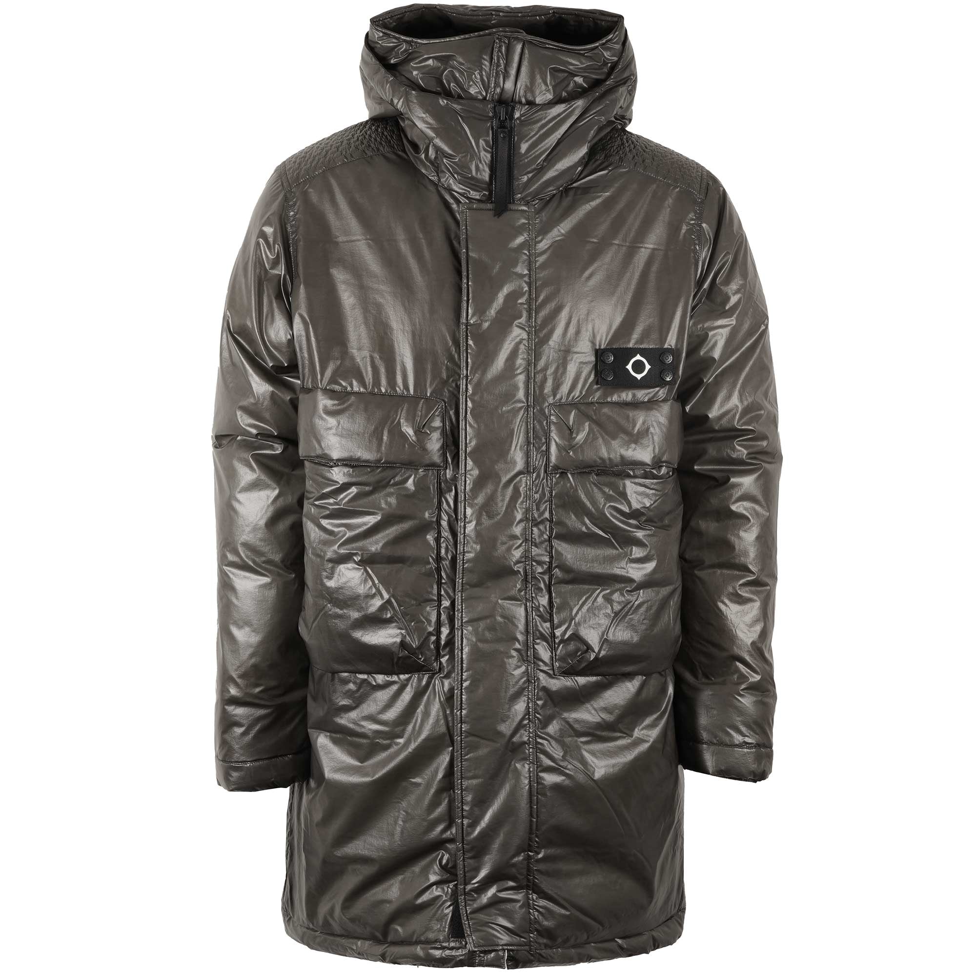 Ma Strum Thermo Long Down Coat - Oil Slick