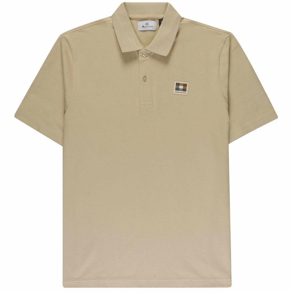 Aquascutum Active Patch Piquet Polo - Beige