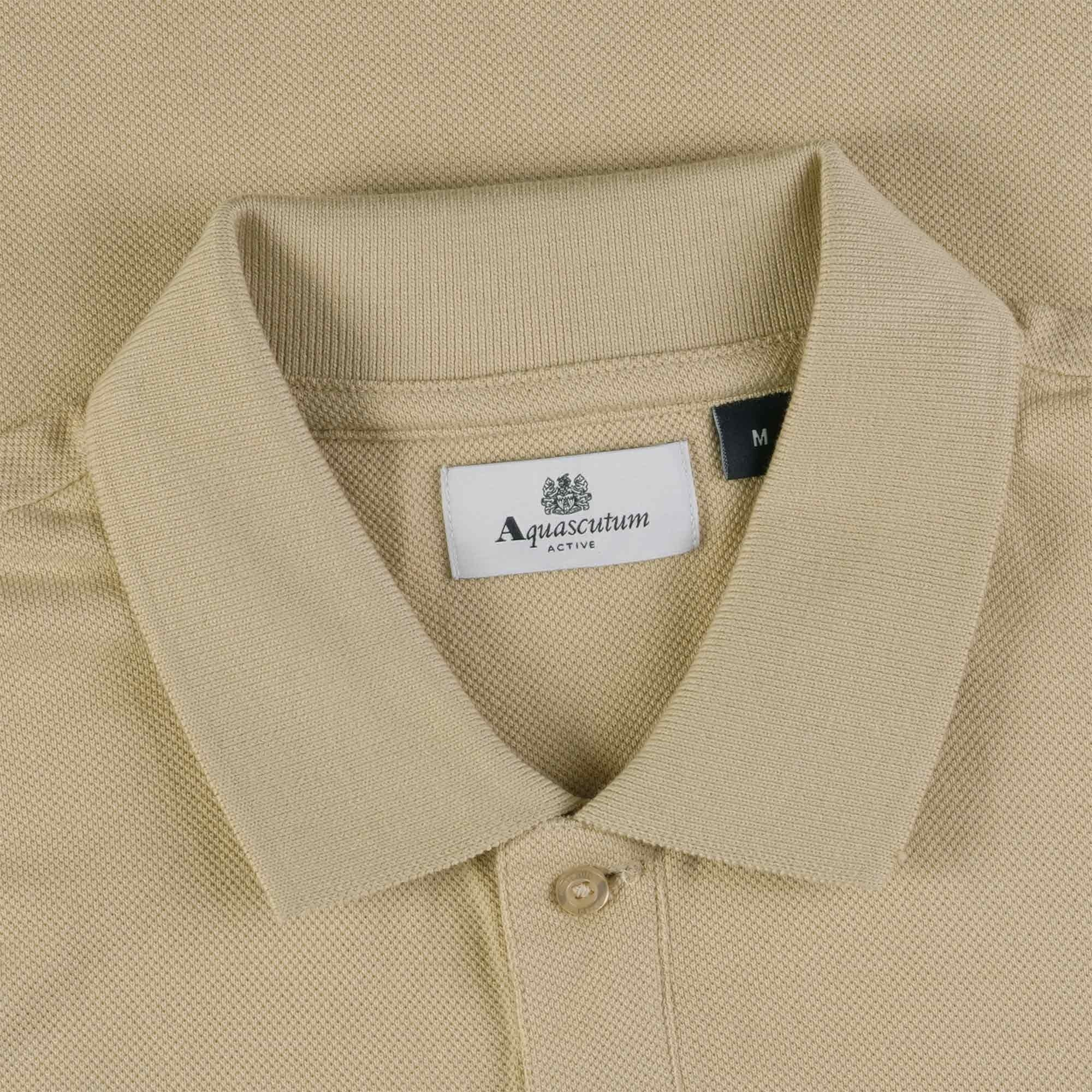 Aquascutum Active Patch Piquet Polo - Beige