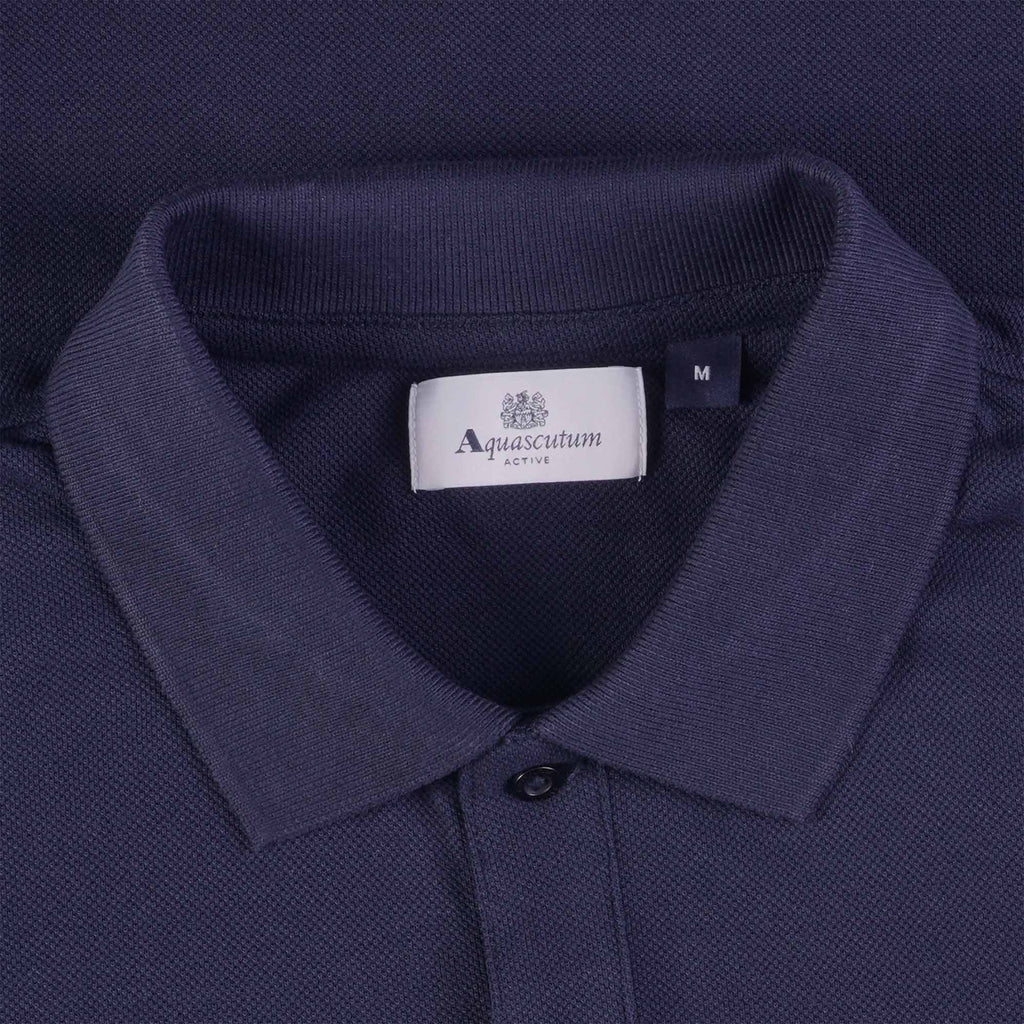 Aquascutum Active Patch Piquet Polo - Navy