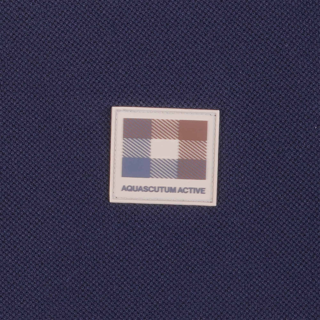 Aquascutum Active Patch Piquet Polo - Navy