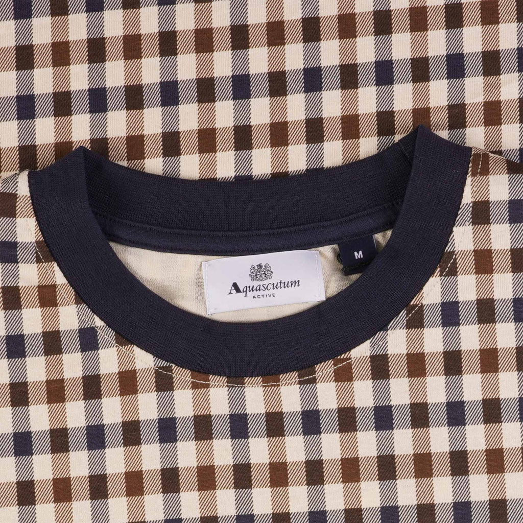 Aquascutum Active Club Check Short Sleeve T Shirt - House Check