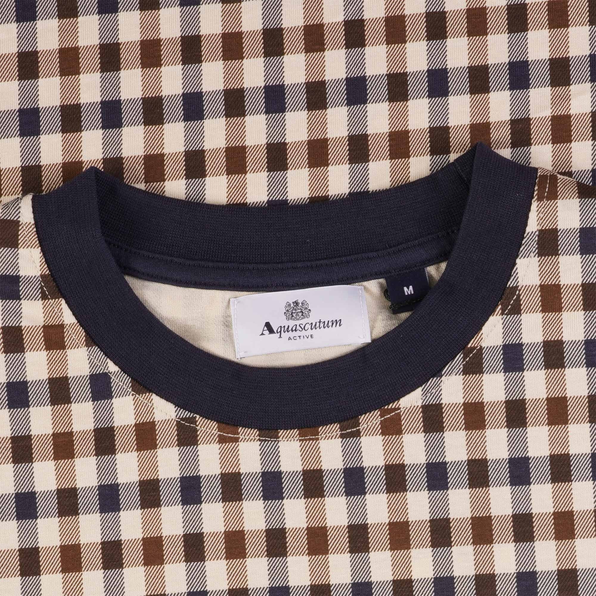 Aquascutum Active Club Check Short Sleeve T Shirt - House Check