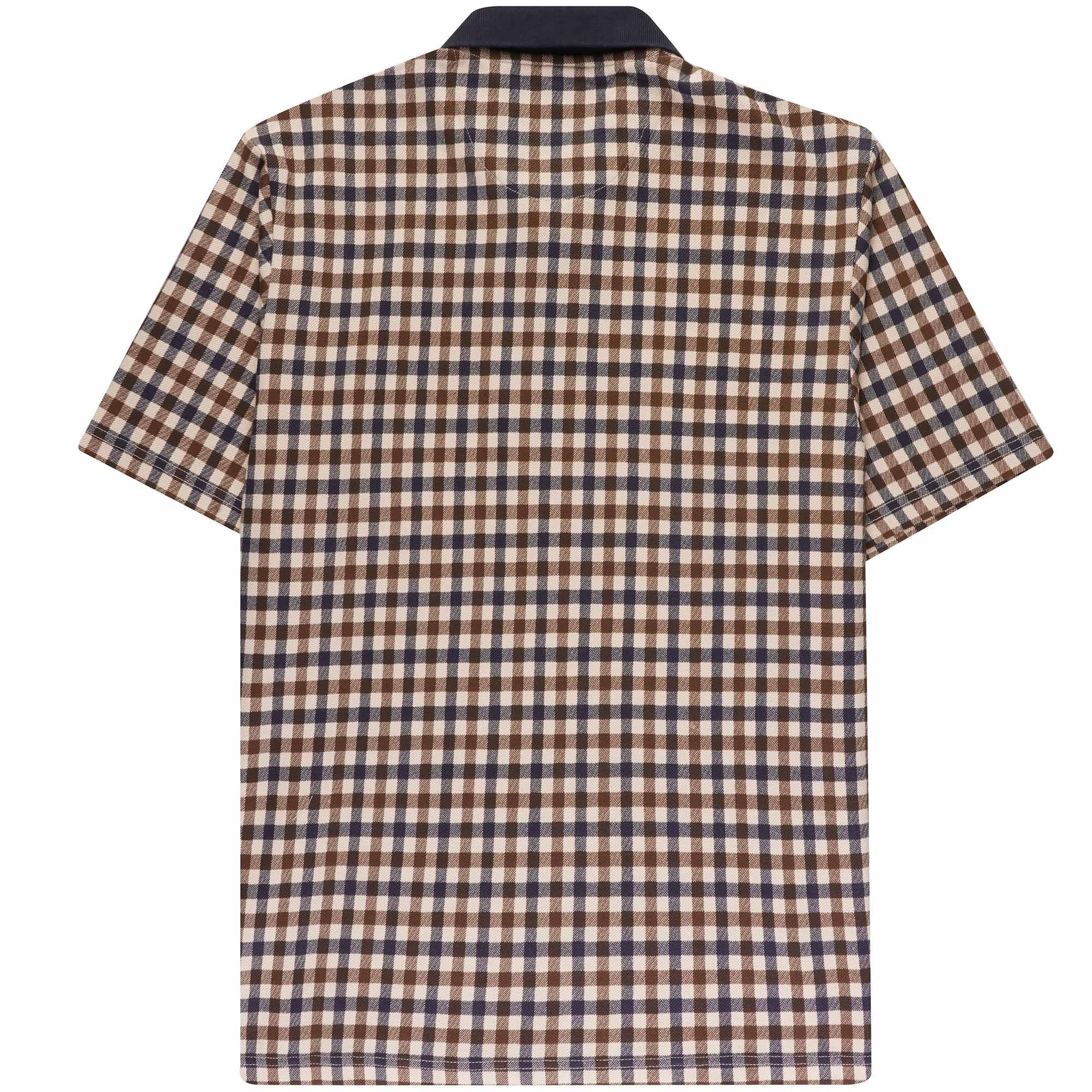 Aquascutum Active Club Check Short Sleeve Polo Shirt - House Check