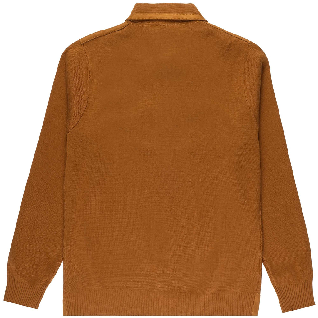 Gabicci Vintage Everett Button Through Polo Shirt - Toffee