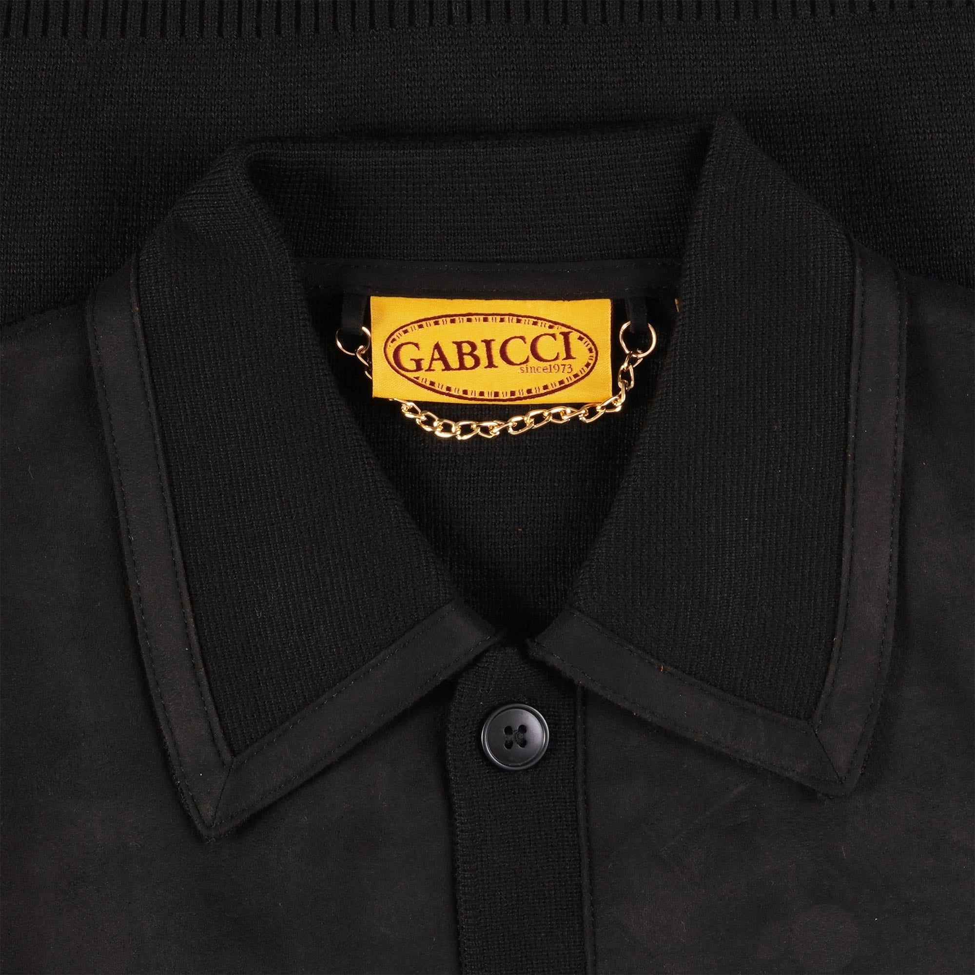 Gabicci Vintage Everett Button Through Polo Shirt - Black