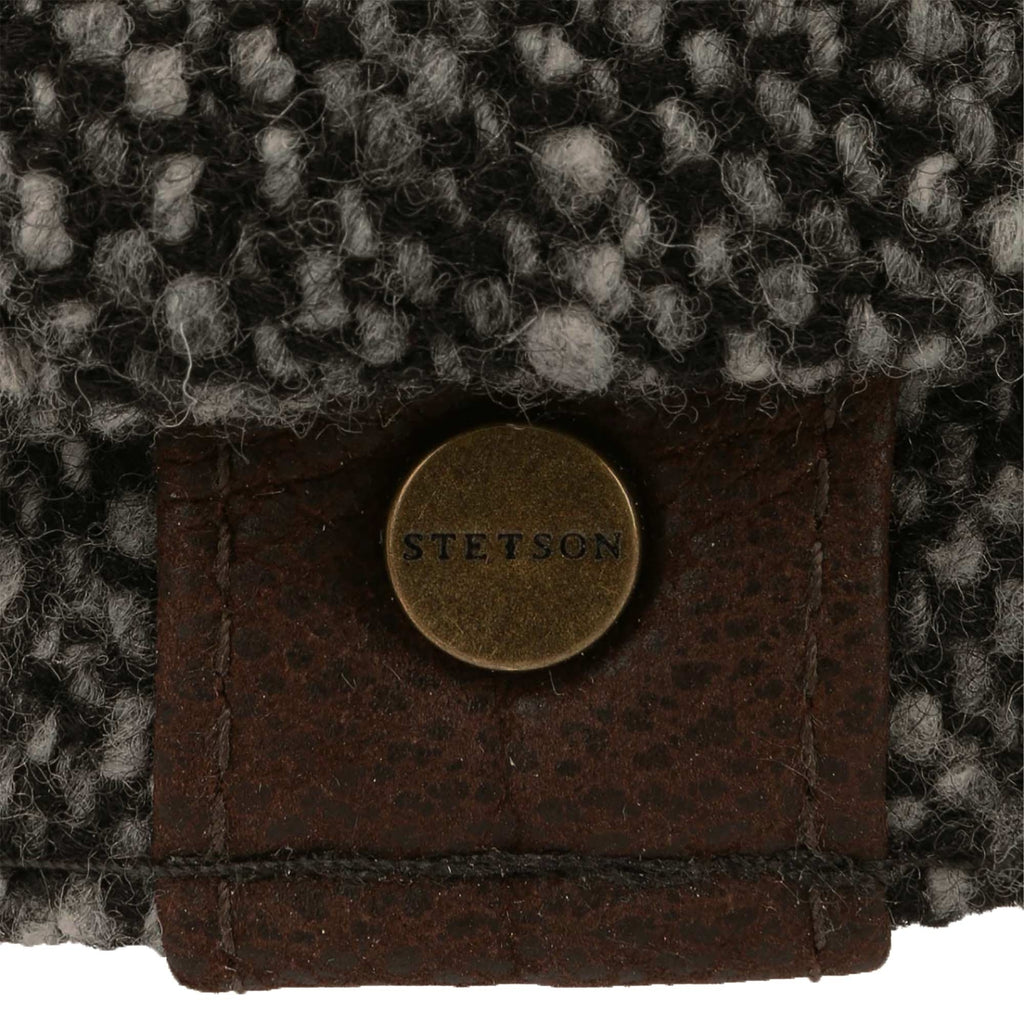 Stetson Hats Hatteras Donegal Tweed Cap - Dark Grey